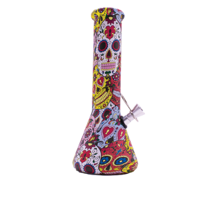 Glass Water Bong Large Graffiti Prints Beaker 33cm